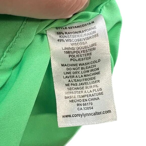 Anthropologie Corey Lynn Calter‎ Midi Dress Abstract Cut Out Green Size Small - Picture 13 of 14